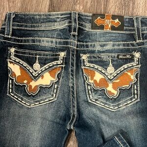 Miss me cowhide pocket jeans, size 27